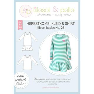 Komplet na jesień: sukienka i bluzka, Lillesol & Pelle No. 26 | 80 - 164, 