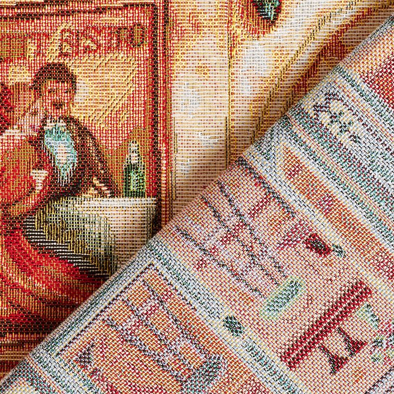 Panel dekoracyjny Gobelin bistro francuskie – błękit/terakota, image number 4