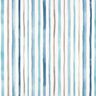 Tkanina dekoracyjna half panama w akwarelowe paski – biel/błękit,  thumbnail number 1