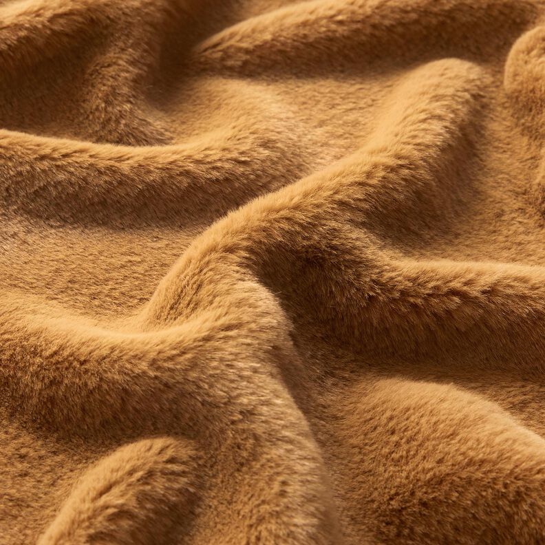 wysokiej jakości, jednokolorowe sztuczne futro – brąz sarni,  image number 2