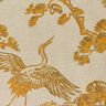 Tkanina dekoracyjna płótno Chiński żuraw – beż/żółty curry,  thumbnail number 6
