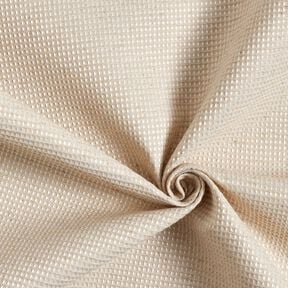 Tkanin dekoracyjna Żakard wz&oacute;r waflowy &ndash; naturalny, 