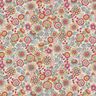 Tkanin dekoracyjna Half panama Duże kwiaty   – naturalny/pink,  thumbnail number 1