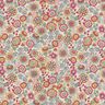 Tkanin dekoracyjna Half panama Duże kwiaty – naturalny/pink,  thumbnail number 1