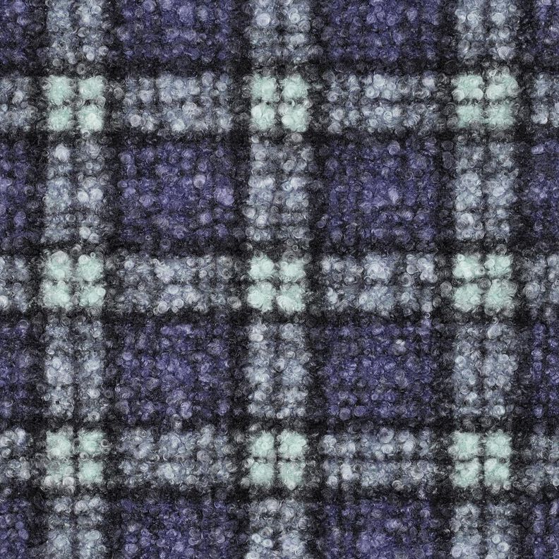 Dzianina bouclé Kratka – lilia/jasny miętowy, image number 1