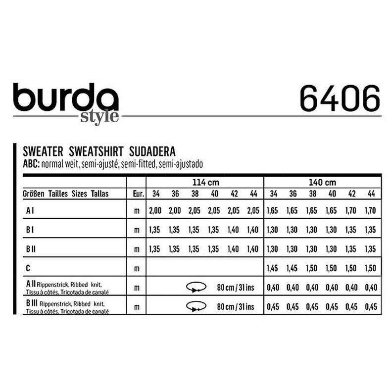 Bluza, Burda 6406 | 34 - 44,  image number 7
