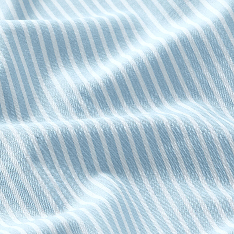 Popelina bawełniana Paski – jasnoniebieski/biel,  image number 2