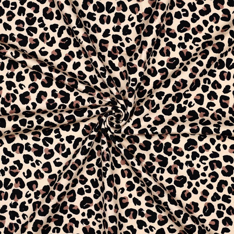 Dzianina dresowa pętelkowa French Terry drobna panterka nadruk cyfrowy | Poppy Fabrics –,  image number 3