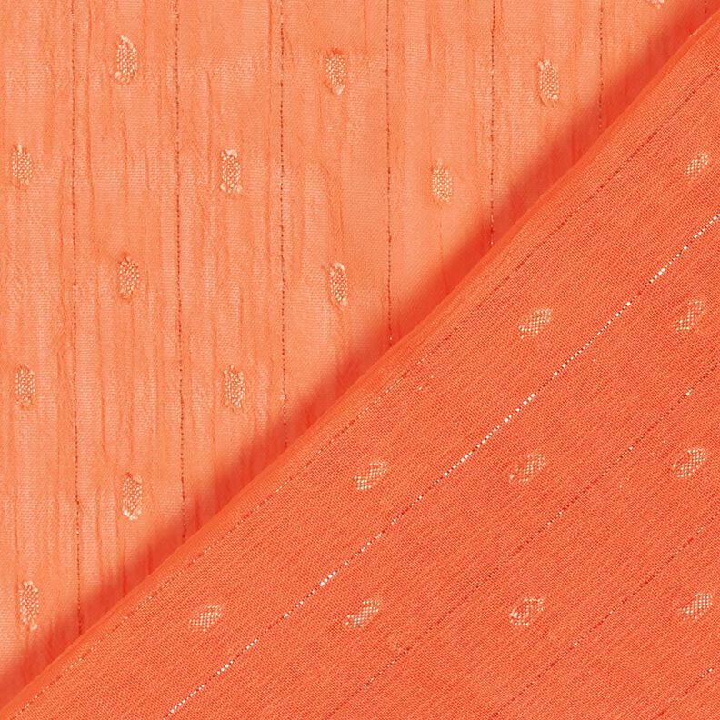 Szyfon dobby w metaliczne prążki – brzoskwiniowopomarańczowy/srebrny metaliczny,  image number 4