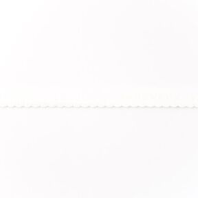 Elastyczna lamówka Koronka [12 mm] – mleczna biel, 