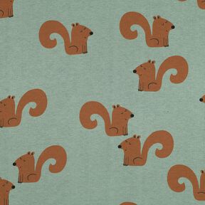 Dzianina dresowa drapana jednorożce | Poppy Fabrics – zieleń trzcinowa/brąz, 