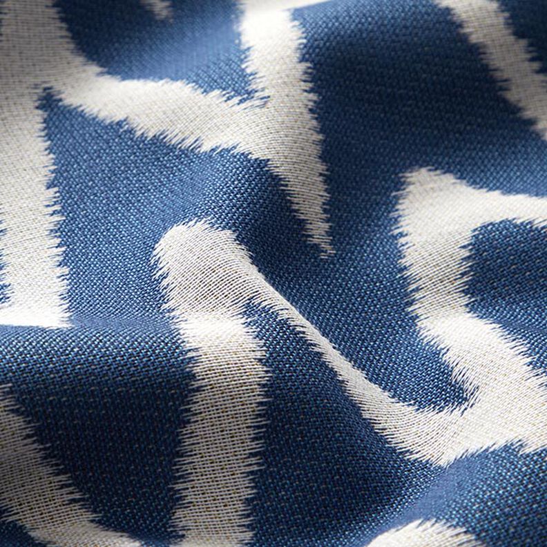 Tkanina outdoor Żakard wzór ikat – błękit,  image number 2