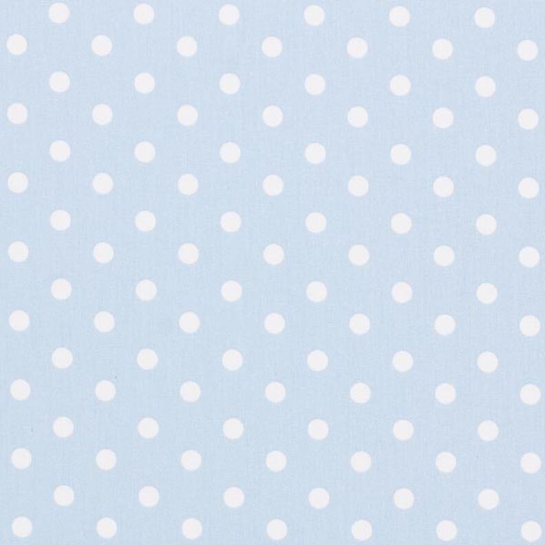 Popelina bawełniana Duże kropki – jasnoniebieski/biel,  image number 1