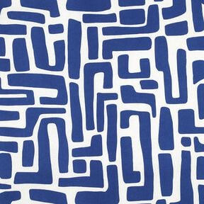 Bawełna powlekana abstrakcyjny – błękit królewski/mleczna biel, 