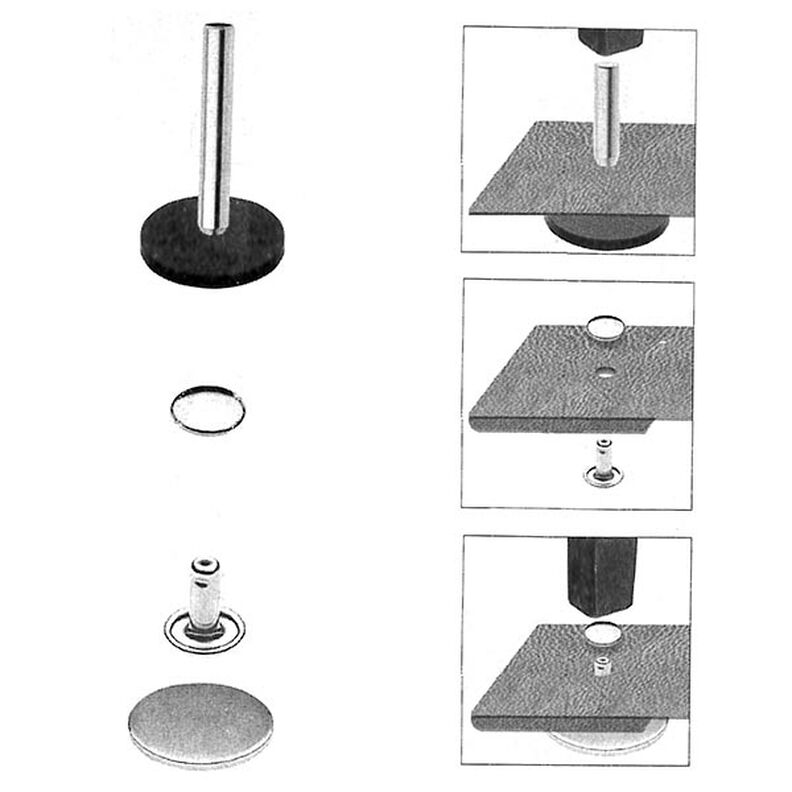 Nity kaletnicze [8 sztuk | Ø 9 mm] - srebrny| Prym,  image number 4