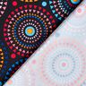 Materiał na kostiumy kąpielowe mandala – czarnoniebieski/ognista czerwień | Resztka 100cm,  thumbnail number 4