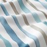 Tkanina dekoracyjna half panama w akwarelowe paski – biel/błękit,  thumbnail number 2