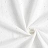 Tkanina bawełniana z haftem angielskim i motywami kwiatowymi – biel,  thumbnail number 3