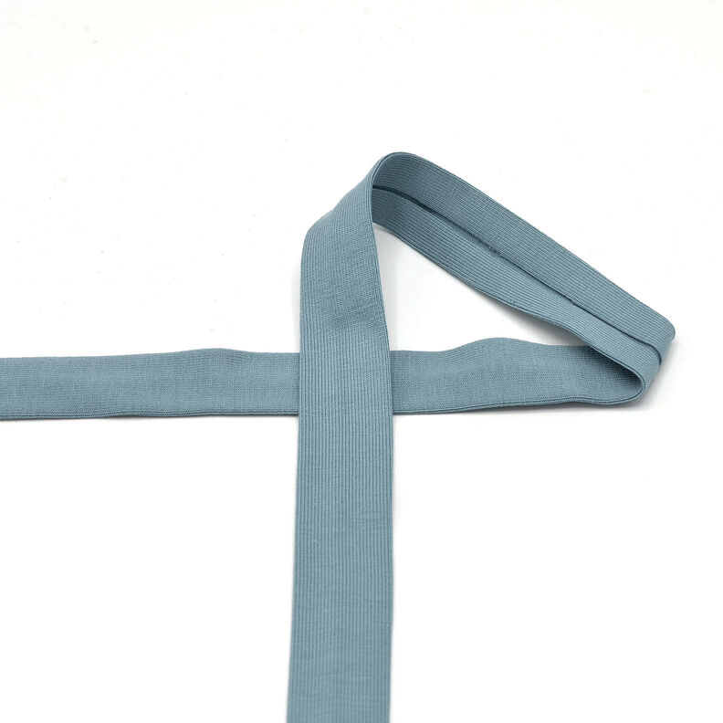 Taśma skośna Dżersej bawełniany [20 mm] – błękit golębi,  image number 2