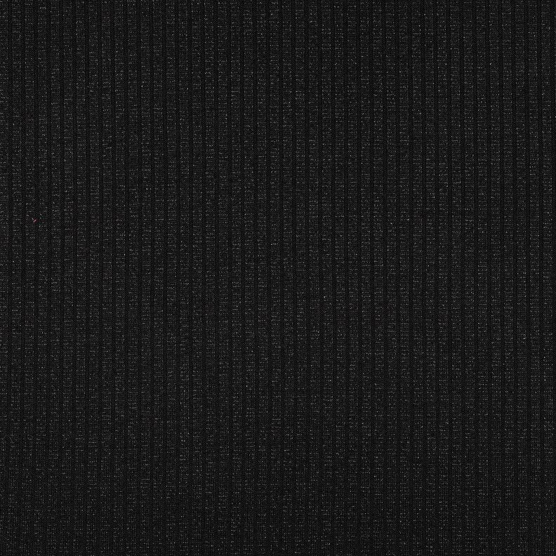 Dzianina prążkowana Lurex – czerń,  image number 4
