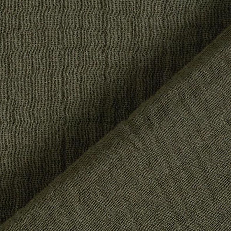 GOTS Trójwarstwowy muślin bawełniany – oliwka,  image number 5