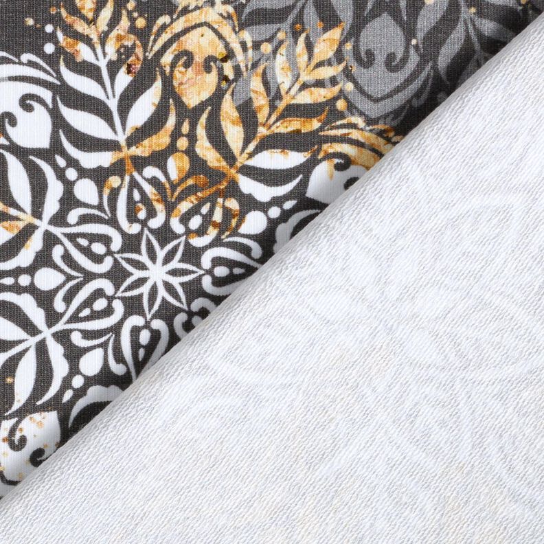 French Terry magicnza zimowa mandala | Glitzerpüppi  – stare srebro/stare złoto,  image number 4