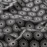 Dżersej bawełniany w 
błyszczące kwiaty – czerń,  thumbnail number 2