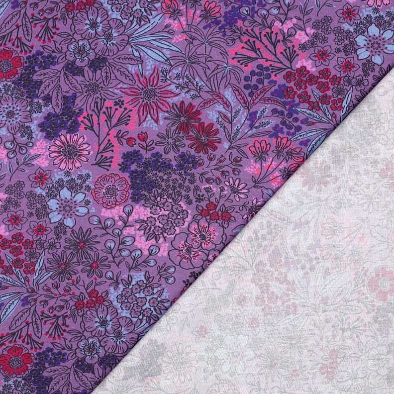Popelina bawełniana polne kwiaty | Poppy Fabrics – lawendowy, image number 5