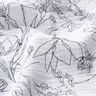 Muślin / Tkanina double crinkle łąka malowanych kwiatów – biel/czerń,  thumbnail number 2