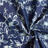 Chambray letnie kwiaty – granat/mleczna biel,  thumbnail number 3