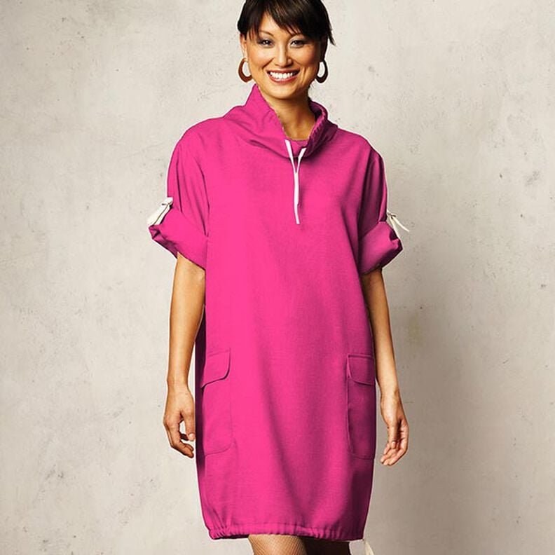 Lekka dresówka pętelkowa french terry jednokol. – pink,  image number 9