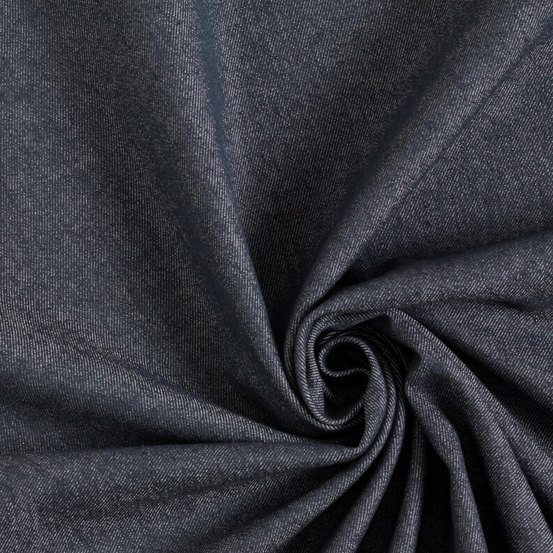 Denim strecz z mieszanki bawełny, średni – czarnoniebieski,  image number 1