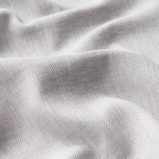 Mieszanka lnu i bawełny w jodełkę – jasnoszary | Resztka 90cm, 