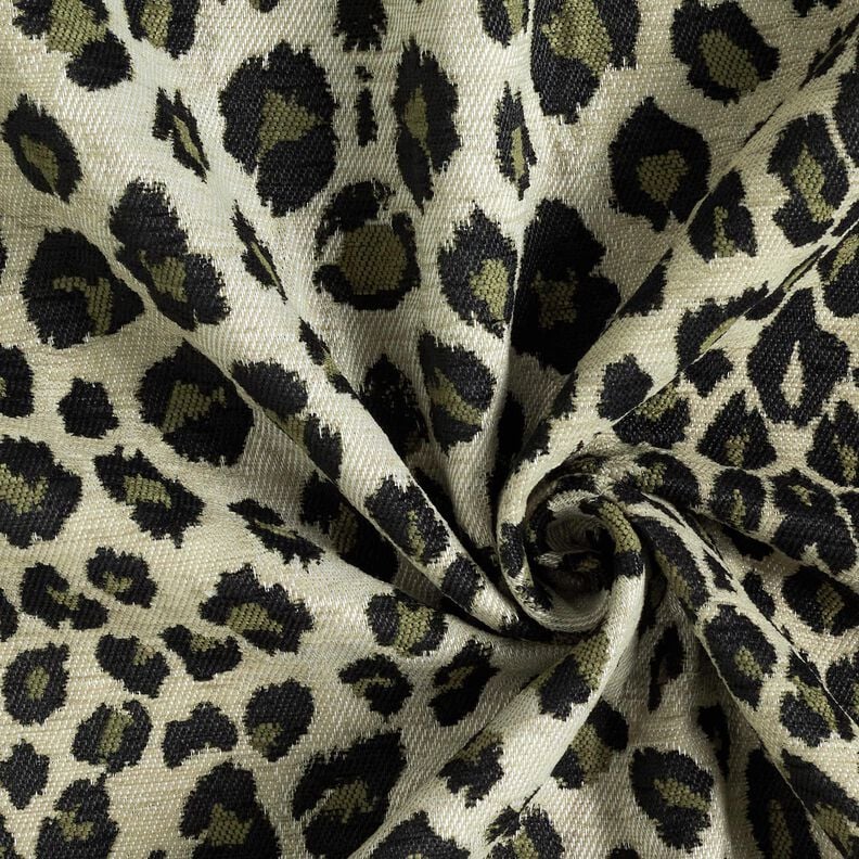 Tkanina tapicerska Żakard lampart – kreci/khaki,  image number 3