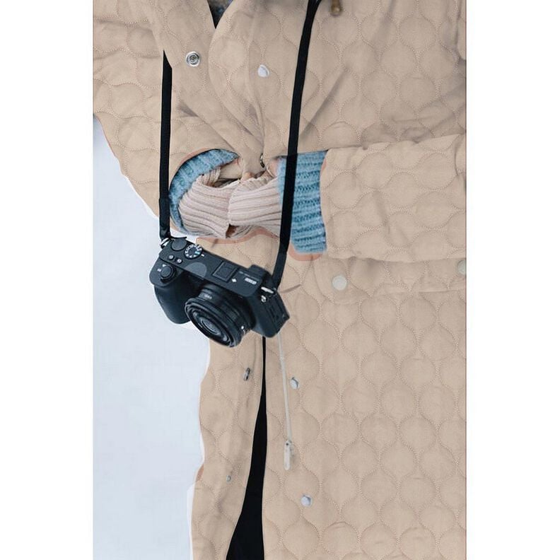 Tkanina pikowana wzór koła | Poppy Fabrics – ciemna pinia,  image number 5