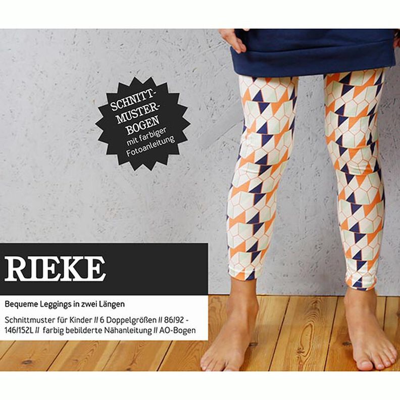 RIEKE – legginsy dziewczęce, Studio Schnittreif  | 86 - 152,  image number 1