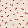 GOTS Dżersej bawełniany truskawki | Poppy Fabrics – jasnobeżowy/czerwień karminowa,  thumbnail number 1