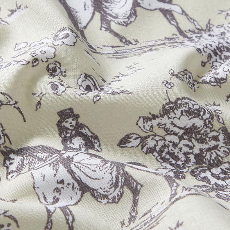 Tkanina bawełniana Kreton wizyta w parku – jasnobeżowy,  image number 2
