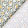 Tkanina bawełniana Kreton trójkąty mini – zieleń trzcinowa/biel,  thumbnail number 4