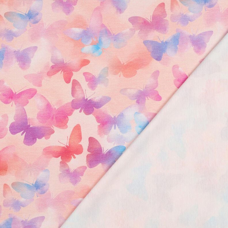 Dżersej bawełniany kolorowe motyle nadruk cyfrowy | Poppy Fabrics – różowy/błękit,  image number 4
