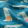 Dżersej bawełniany radosne krokodyle – niebieski oceaniczny,  thumbnail number 2