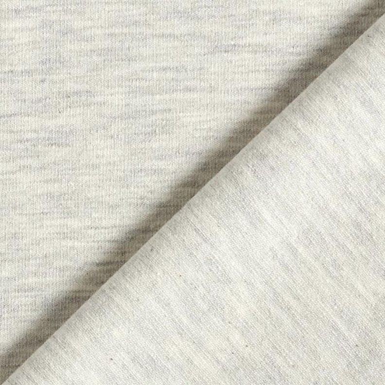 Dżersej bawełniany średniej ciężkości, melanż – jasnoszary,  image number 3