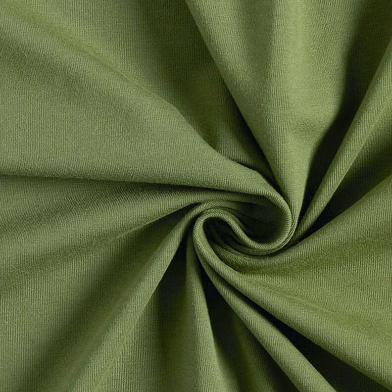 Dżersej bawełniany średniej ciężkości jednokol. – oliwka,  image number 1