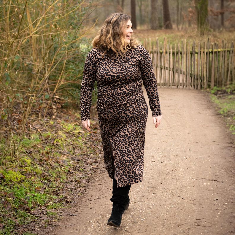 Wiskoza Strecz panterka | Poppy Fabrics – brąz,  image number 5