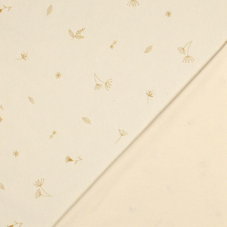 GOTS Dżersej bawełniany gałęzie i rośliny | Poppy Fabrics – krem/brąz sarni,  image number 4