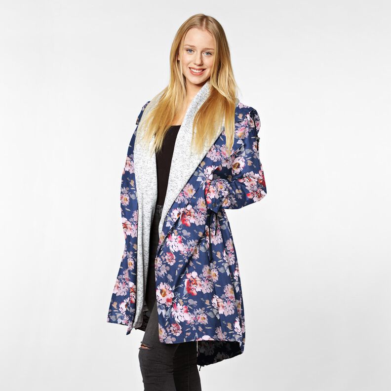 Softshell kwiaty – indygo/róż,  image number 5