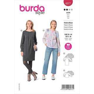 Vestido, Burda 6077 | 34-44, 
