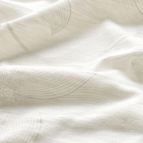 Dżersej bawełniany tulipany – mleczna biel, 