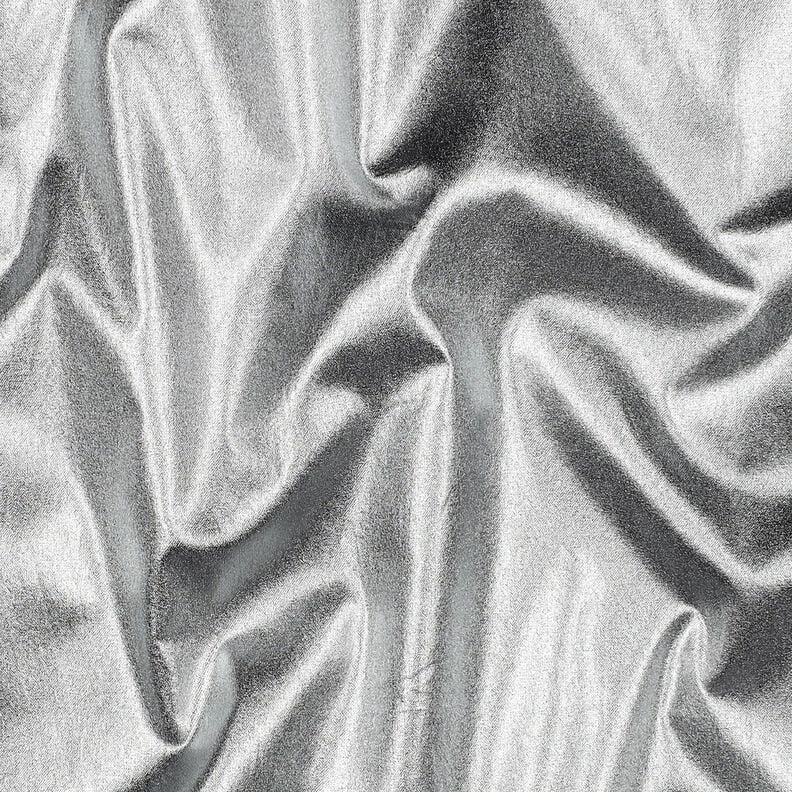 Popelina bawełniana wykończone folią Jednokol – srebrny metaliczny,  image number 2