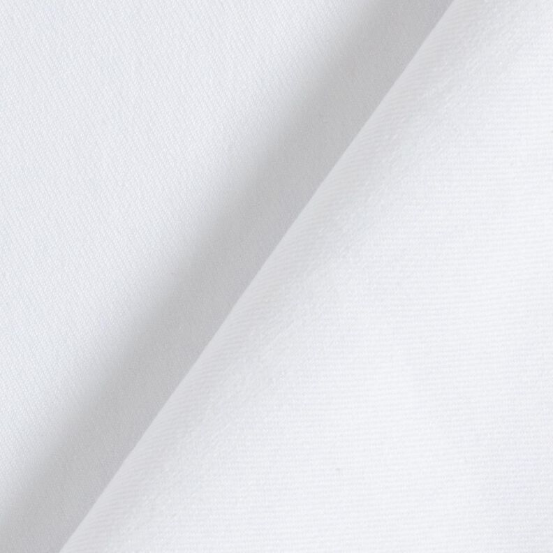 Denim strecz z mieszanki bawełny, średni – biel | Resztka 80cm,  image number 3